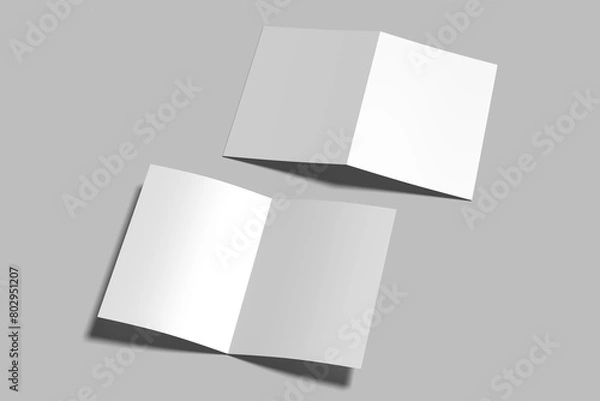 Fototapeta A5 Bifold Brochure Blank Mockup