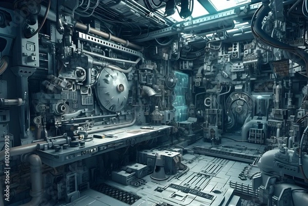 Obraz Captivating Machinery:A Technological Landscape of Intricate Industrial Wonders