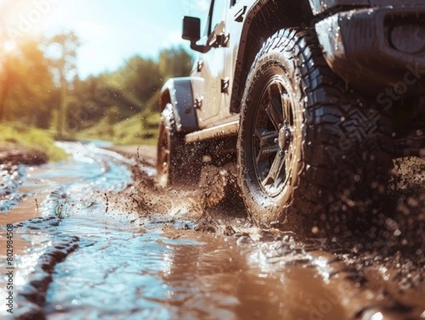 Obraz Off-Road Adventure: Jeep in Action