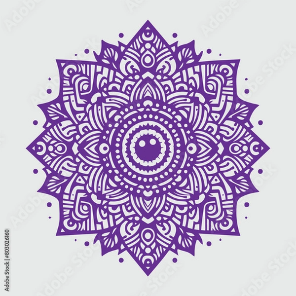 Fototapeta Seamless vector mandala pattern design for background