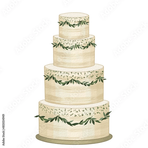 Obraz Wedding Cake Watercolor