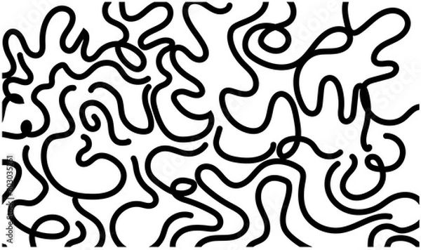 Obraz Abstract geometric pattern illustration, pattern suitable for screen print and other media. Minimal art. Transparent background, black stripes.	
