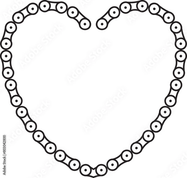 Obraz The heart is made of a bicycle chain