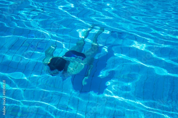 Obraz Man swim under water