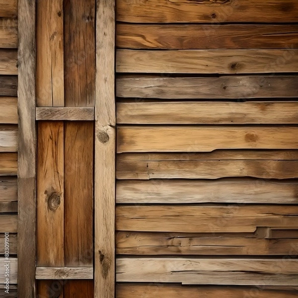 Obraz brown old wood texture wall background	