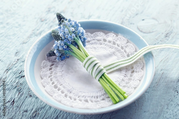 Obraz Blue muscari flowers