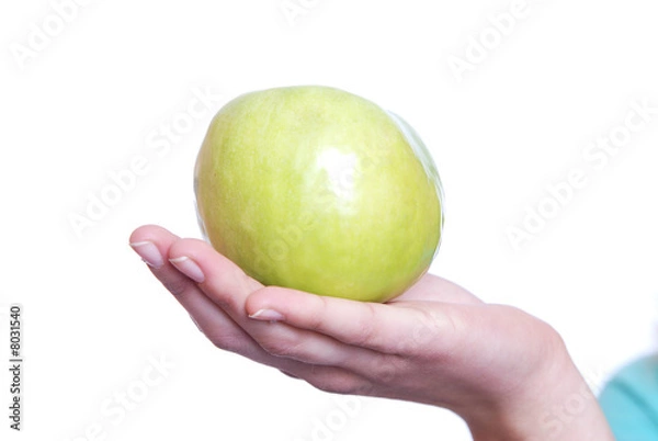 Fototapeta Apple on a hand