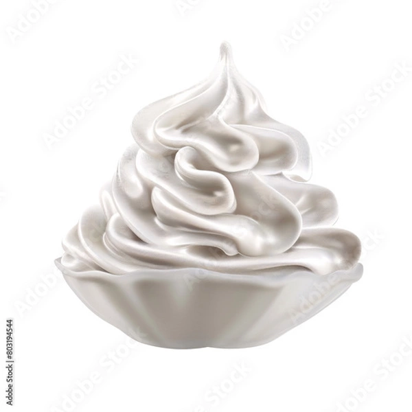 Fototapeta whipped cream element_hyperrealistic_hyper detailed_isolated on transparent background