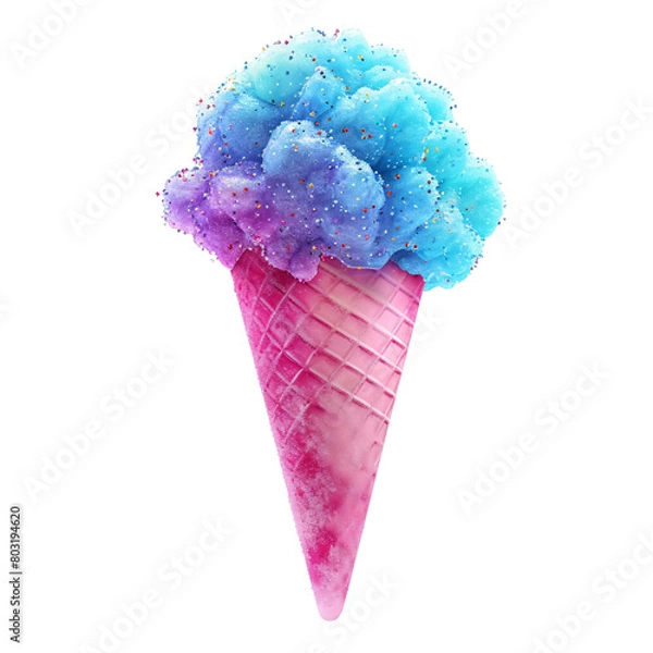 Fototapeta Snow Cone element_hyperrealistic_hyper detailed_isolated on transparent background