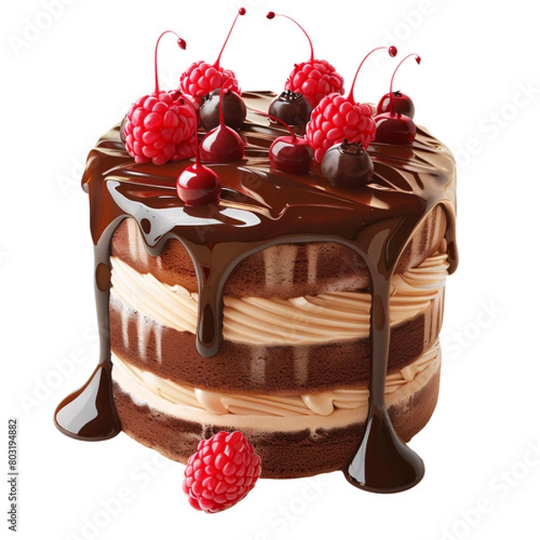 Fototapeta cake element_hyperrealistic_hyper detailed_isolated on transparent background