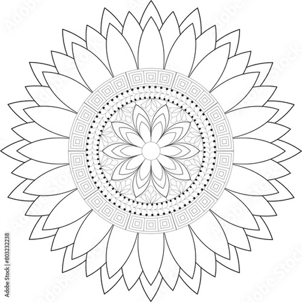 Obraz Vector Mandala Coloring Pages & Books