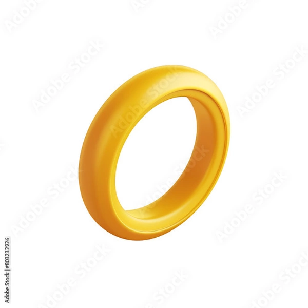 Fototapeta PNG engagement ring 3d icons and objects , in cartoon style minimal on transparent, white background, isolate