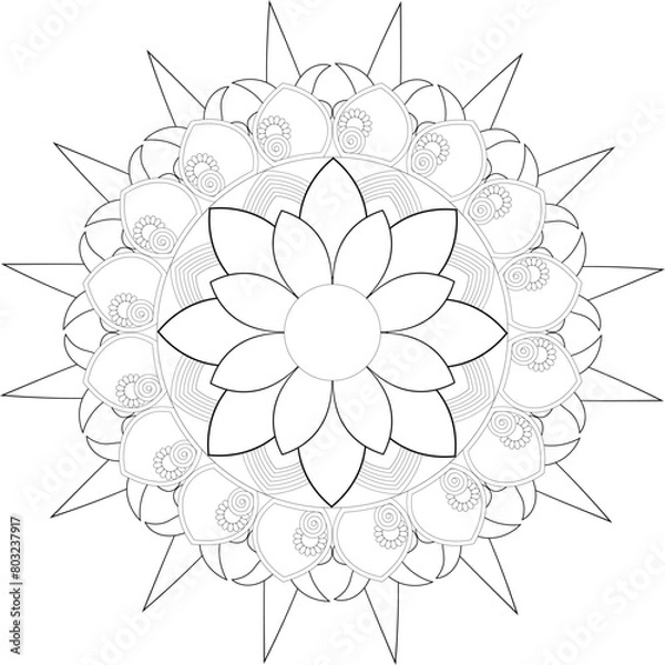 Obraz Vector Mandala Coloring Pages & Books