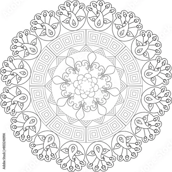 Obraz Vector Mandala Coloring Pages & Books