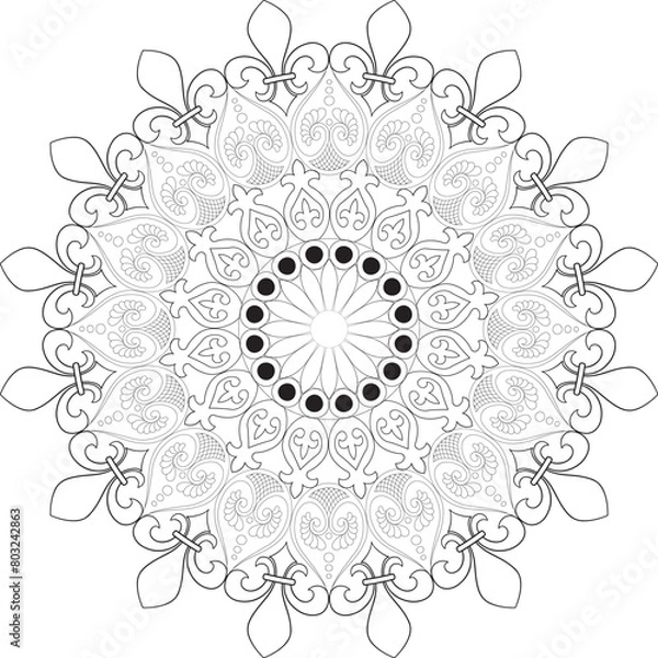 Obraz Vector Mandala Coloring Pages & Books
