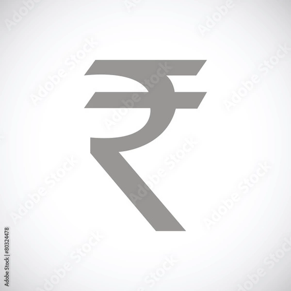 Obraz Rupee black icon