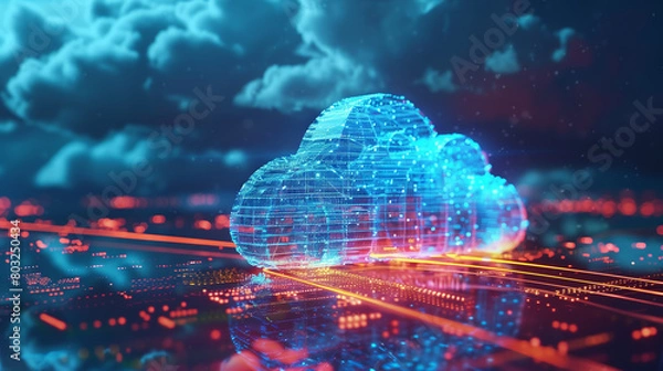 Fototapeta  cloud-native development, with applications designed and built specifically for cloud environments, leveraging microservices and APIs.