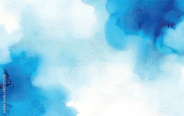 Obraz watercolor blue background vector template