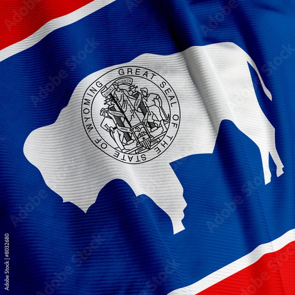 Obraz Wyoming Flag Closeup