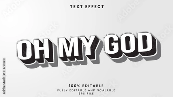 Obraz Oh my God editable text effect	