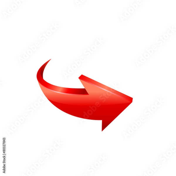Fototapeta Red arrow vector