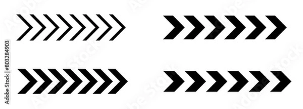 Obraz Arrow vector icon.  Set arrow icons. Collection arrows sign. Black arrow icon set.  Vector illustration