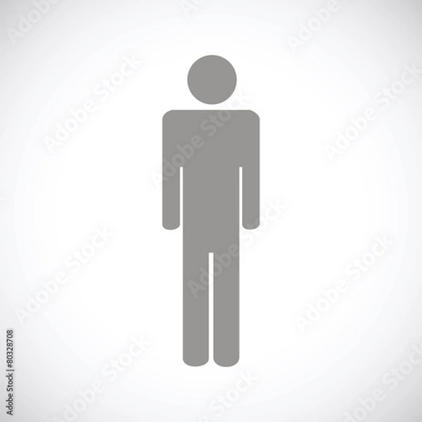 Fototapeta Man black icon