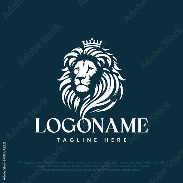 Obraz Elegant logo with lion design
