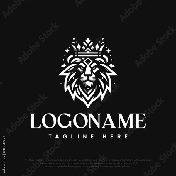 Obraz Elegant logo with lion design
