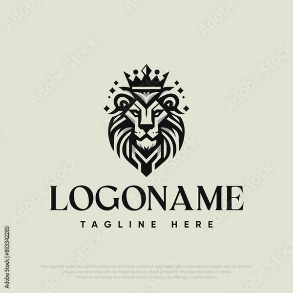 Obraz Elegant logo with lion design

