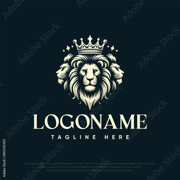 Obraz Elegant logo with lion design
