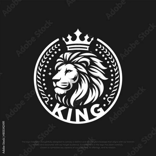 Obraz Elegant logo with lion design
