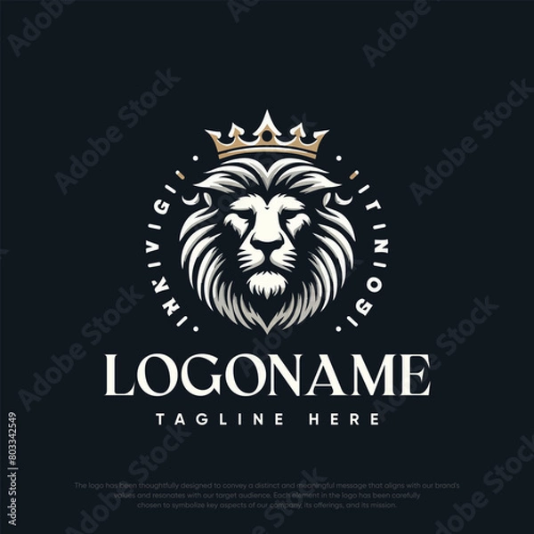 Obraz Elegant logo with lion design
