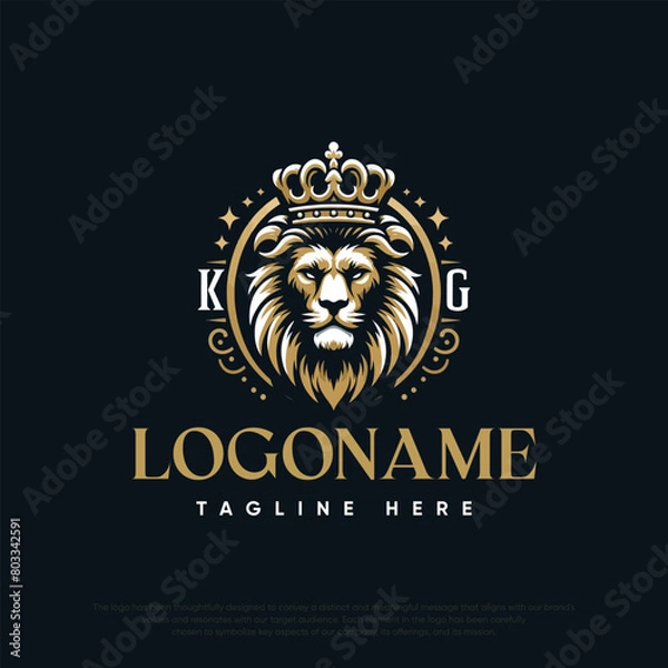 Obraz Elegant logo with lion design
