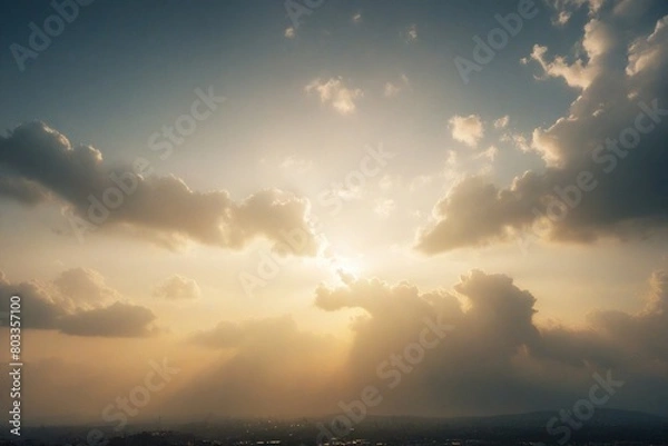 Fototapeta sun and clouds