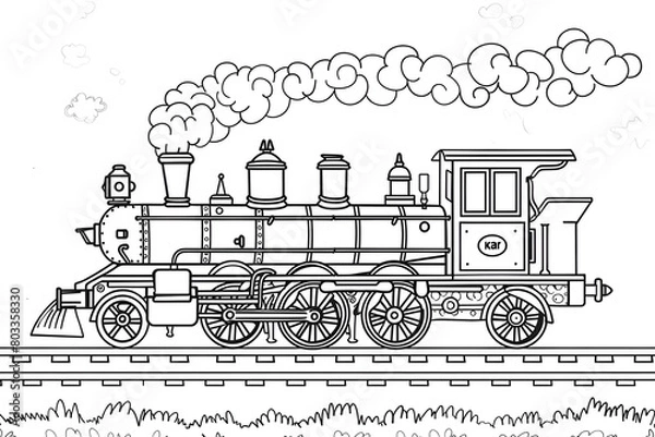 Fototapeta Fun Coloring Pages: Kids' Activity Sheets, Educational Coloring Pages: Learning Through Play, Printable Coloring Pages: Endless Hours of Fun, Creative Coloring Activities: Engage Young Minds