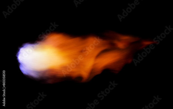 Obraz Fire stream on black background