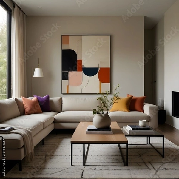 Fototapeta home interior, bedroom, living room, kitchen design