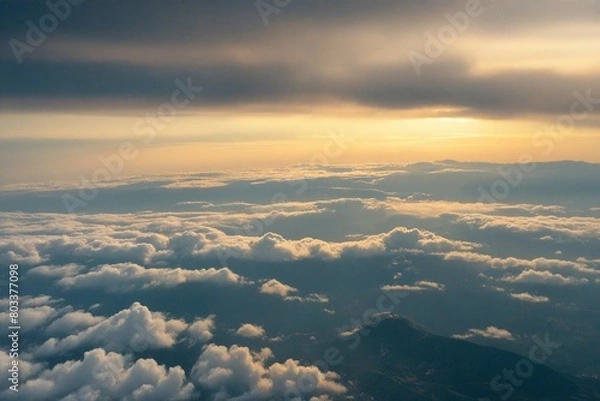 Fototapeta clouds over the mountains