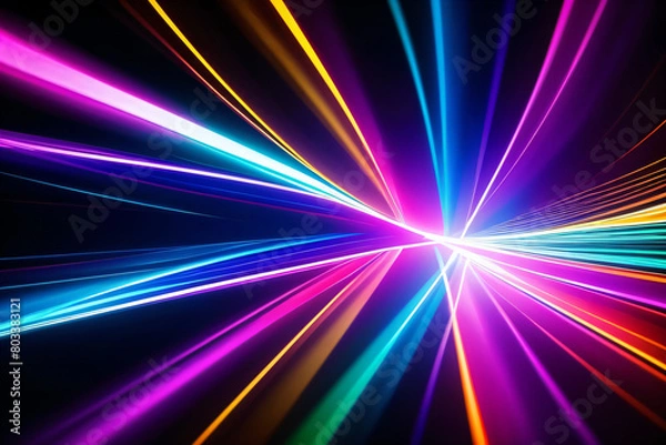 Fototapeta abstract background with rays