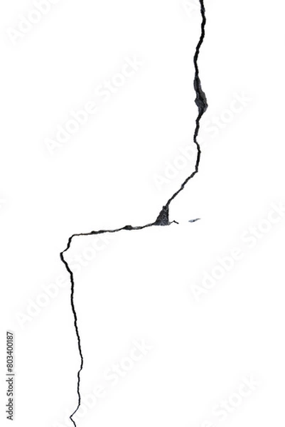 Fototapeta Break in wall, crack