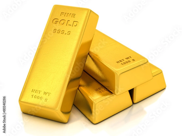 Obraz gold ingots