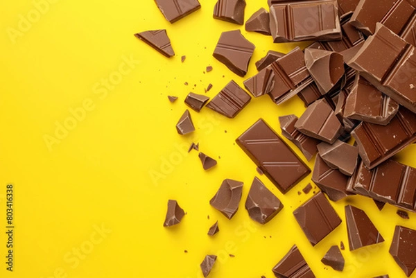 Fototapeta World Chocolate Day Greeting Card, Generative AI