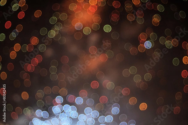 Obraz Defocused fireworks - Abstract background