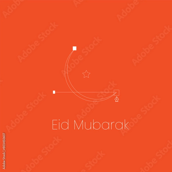 Fototapeta Happy Eid greeting card 