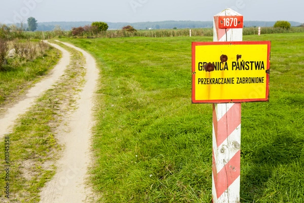 Obraz Border post in Poland.
