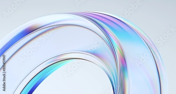 Fototapeta Abstract colorful shape, 3d render