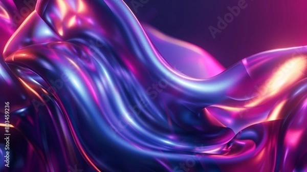 Obraz Vibrant silk waves abstract background