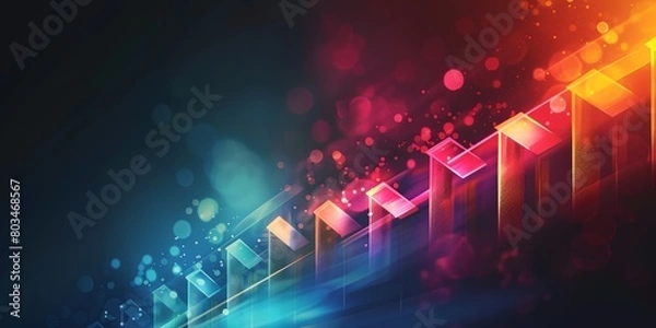 Obraz a colorful background with line of bars and bright light coming from the top