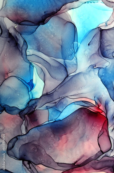 Fototapeta abstract background of blurs with hard edges in a variety of colors